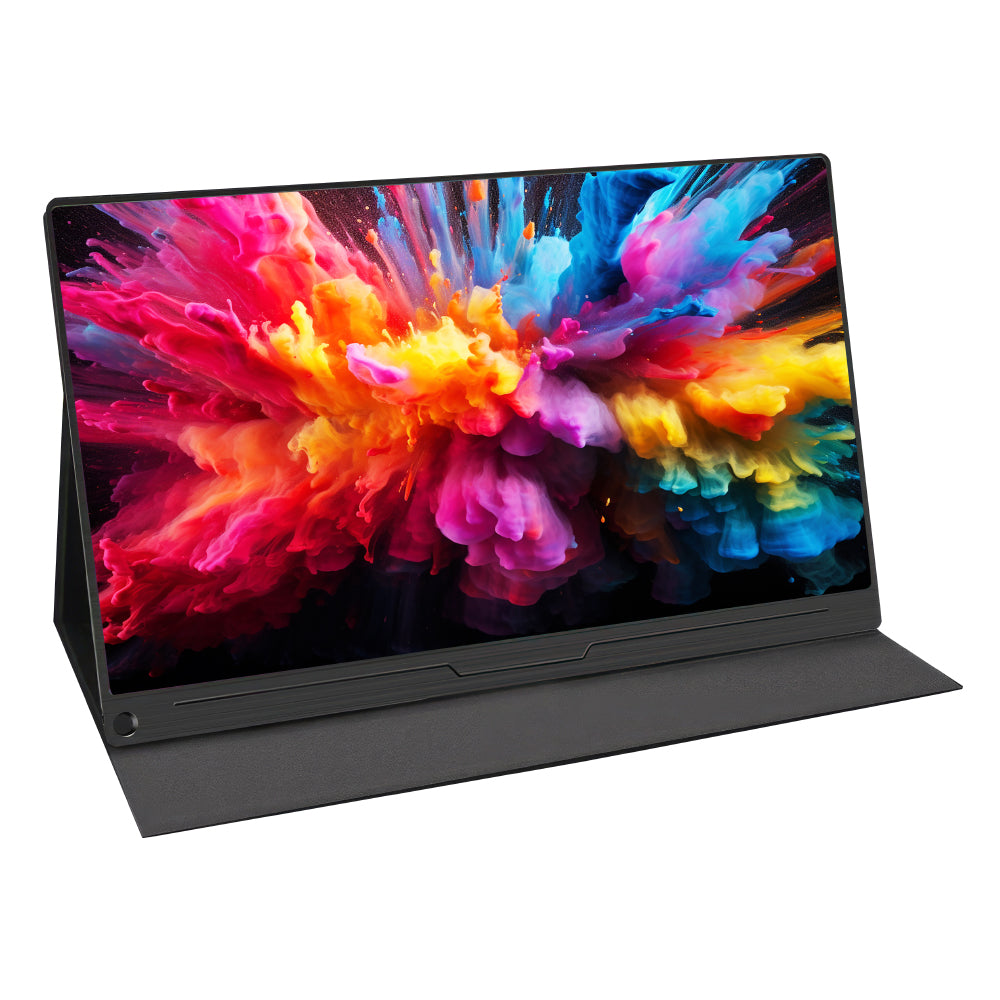Portable Monitor 15.6inch 1080P USB-C HDMI Display with 3-5ms Response Time and Cover