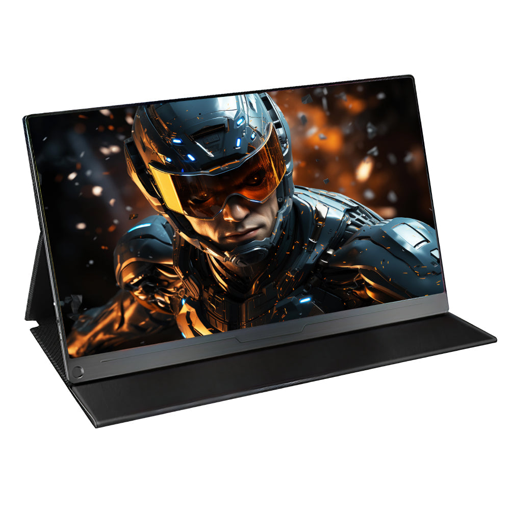 Portable Monitor 15.6inch 1080P USB-C HDMI Display with 3-5ms Response Time and Cover